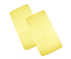 Berceau Drap-housse feuilles (Lot de 2, citron)