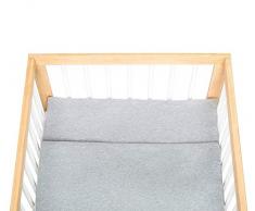 MoKee Parure de lit de bébé Gris mélangé 100 x 80 cm