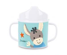 Sterntaler Tasse avec Anse et Dispositif pour Boire, Âne Emmi, Âge : Pour Bébés dès 6 Mois, Multicolore