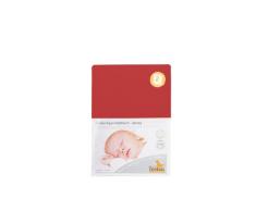 Pinolino Drap-Housse pour Lit de Bébé Jersey - Pack de 2 - Rouge