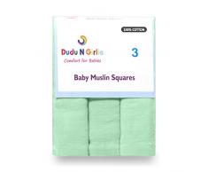 The Planet Store - 3 X Qualité Supreme Pour Bébé Carrés Mousseline 72X72Cm 100% Coton, Doux Et Comforta - Référence : J0-Ghlm-Lfeq