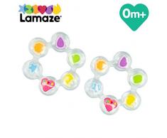 TOMY Lamaze - Anneaux de Dentition, 2 Jouets de Dentition pour Bébé, Hochet de dentition réfrigéré, Hochet Bébé, Accessoires Adaptés aux Bébés dès le Premier Âge, Multicolores