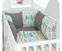 Tour de lit – Six coussins en velours pour lit bébé 60 x 120 cm