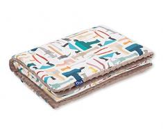 Pepi Leti 685843716440 Couverture pour bébé en forme de grenouille Marron 100 x 75 cm