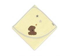 Sterntaler Serviette de Bain Chien Hanno, Âge : À Partir de 0 Mois, 80 x 80 cm, Jaune