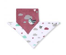 Babyono Bird Motif bandana Triangle, bavoir, 2 pièces