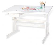 Pinolino 201379 Bureau Inclinable Pin Naturel Lena Blanc