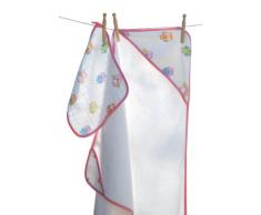 Angel Dear Serviette à capuche et gant de toilette en mousseline