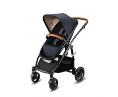 cbx Poussette Combinée Leotie Lux avec Siège Luxueux Réversible, Accessoires en Cuir et Nacelle Pliable pour Nouveau-Nés, Habillage pluie inclus, Dès la Naissance jusquà 15 kg, Jeansy Blue