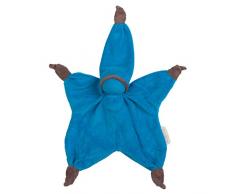 babylonia Peppa Doudou Blanc en Coton Biologique Extra Doux Bleu Foncé