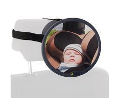 Hauck Watch Me Miroir Auto Bébés, Miroir Rétroviseur de Surveillance Bébé pour Siège Arrière, Sécurité Bébé, 21 x 19 cm