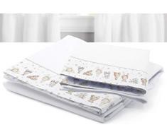 Petit Lazzari Parure de lit pour bébé 60 x 123 cm Gris