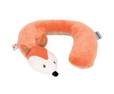 Nattou Coussin de Nuque Renard, Buddiezzz, 25 x 5,5 x 25 cm, Orange/Blanc