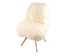 Kaiser Tapis en Peau dagneau Blanc Naturel 100 - 110 cm