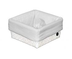 Kuli-Muli 14709 Panier de toilette avec revàªtement Blanc 24/24 cm