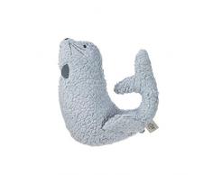 LÄSSIG Bébé Jouet Tricoté en coton bio avec Hochet More Magic Phoque