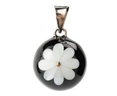 Babylonia Hochet Grande Fleur Blanc/Noir