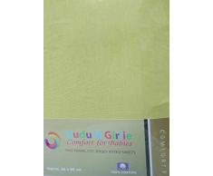 Dudu N pour lit de voyage draps housse en coton, 65 cm x 95 cm, 2 pièces, Jaune