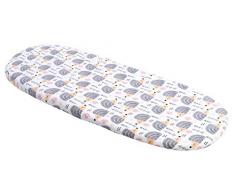 Medi Partners Drap-housse pour poussette 86 x 40 cm 100% coton Motif hérisson gris