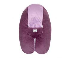 Tinéo Multirelax Évolutif Coussin de Maternité en Velours Prune
