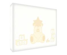 Feel Good Art Ours de Nounours Mignon Toile Mural Moderne/Original/Très Mignon/dun Style Illustratif Coloré Crème 60 x 40 cm