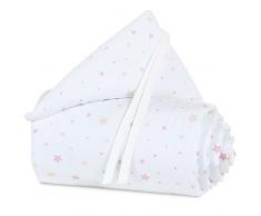 Babybay Tour de lit Pique pour Midi et Mini, Bleu Azur étoiles Blanc