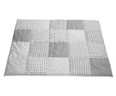 Taftan Tapis de jeu Patchwork gris (100 x 80 cm) - Bleu clair