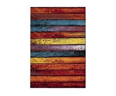 Lalee Tapis Espo 312 Rainbow 100% PP-Heatset Frisée 120 x 170 cm, 100% polypropylène, Multicolore