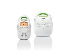VTech BM 2000 DECT Babyphone Vert, Blanc - Moniteur bébé DECT 300 m, Vert, Blanc, LCD, Numérique, AAA