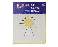 Junior Joy Bébé Couverture en Coton Sun Jaune