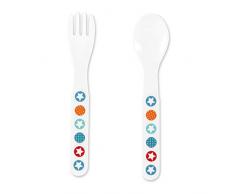 Sterntaler Ensemble de Couverts, Cuillère et Fourchette, Âge : Bébé dès 6 Mois, Multicolore