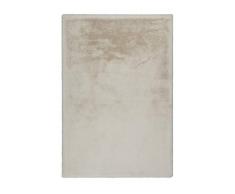 Lalee Tapis Shaggy en Polyester Doux uni Heaven 800 Ivory 160x230cm 100% 160 x 230 cm, Blanc Cassé