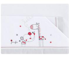 pirulos Hello Dr – Flanelle draps pour berceau, blanc