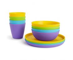 Munchkin Multi Ensemble de Vaisselle pour Jeunes Enfants 12 Pièces