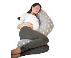 Star Ibaby Oreiller de Grossesse et dAllaitement Extra Large - Couleur Stars Gris