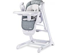 TERO-761 Chaise haute 2 en 1 avec balançoire électrique pour bébé Indigo Gris