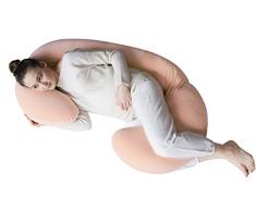 Motherhood Sleepy-C Premium Coussin dallaitement en velours de coton certifié Öko-Tex Standard 100, abricot