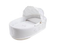 Petit Praia Piu Piu Couffin avec Capote Blanc/Beige 80 x 36 x 23 cm