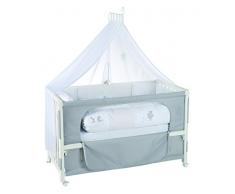 roba Lit dallaitement, lit bébé 60x120cm laqué en blanc Fox&Bunny, fixation au lit parental possible, avec équipement complète.