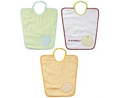 babyCalin Set de 3 Bavoirs Maternelle Je MAppelle 35 x 38 cm