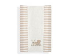 Interbaby Matelas à Langer avec Éponge Love Beige