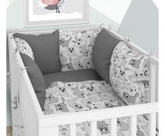 Tour de lit – Six coussins en velours pour lit bébé 60 x 120 cm