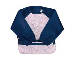 green sprouts Snap & Go Easy-wear manches longues Bavoir (2-4 ans, Pink Blossom)