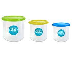 dBb Remond Trio Boîte de Conservation Vert/Jaune/Bleu