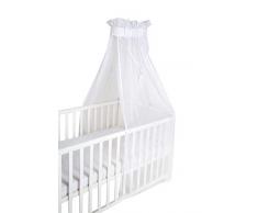 Roba 3000WE Ciel de lit uni en maille Blanc