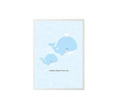 A Little Lovely Company Poster Baleine