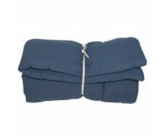 Tapis de jeu bébé en mousseline de coton bleu indigo