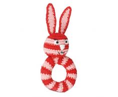 Sindibaba à la main au crochet Lapin Hochet avec anneau en forme de corps fin – Parent