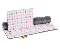 Bocioland Minky Parure de lit avec coussin 75 x 100 cm