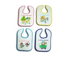 Junior Joy Lot de 12 bavoirs pour bébé faciles à enfiler